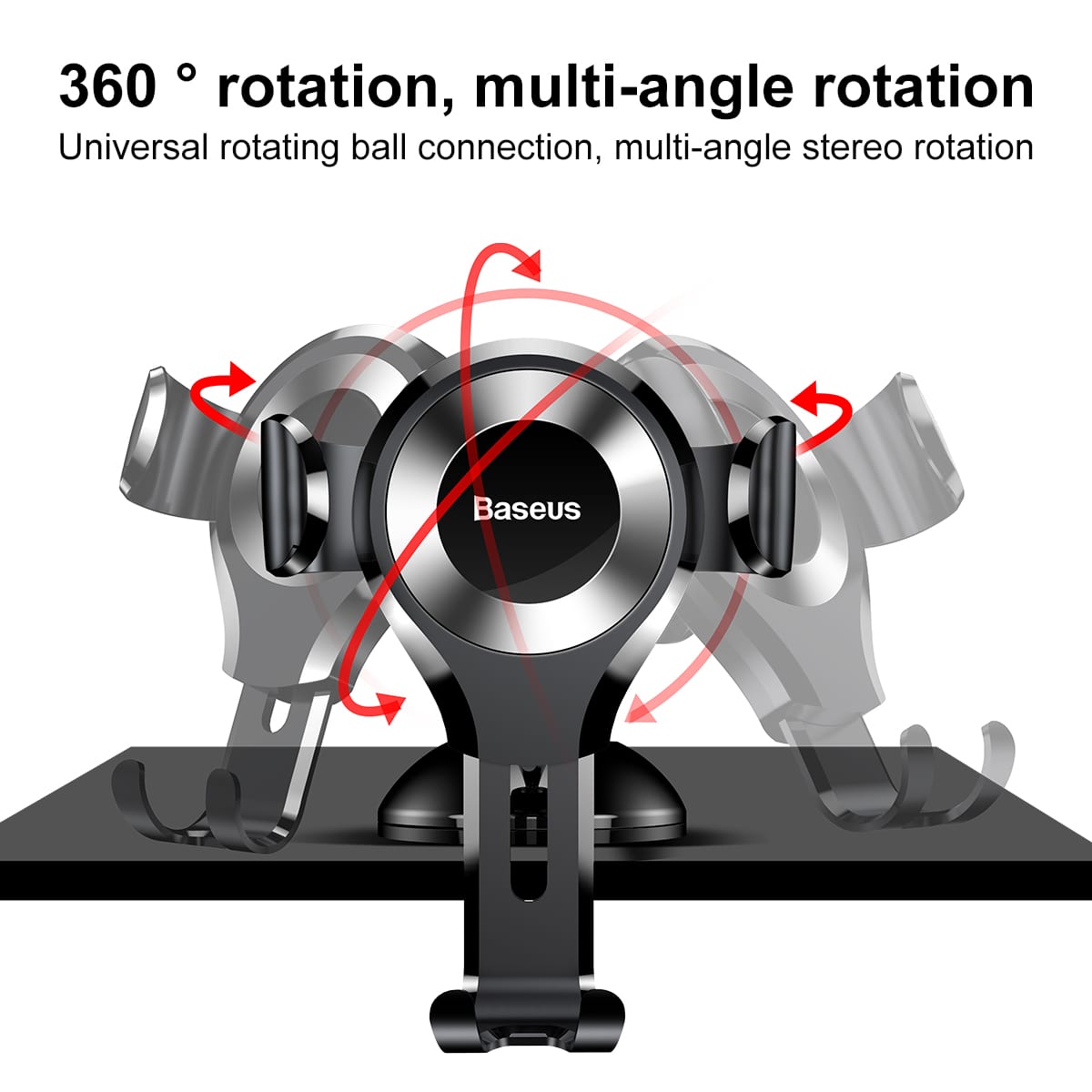 Baseus Osculum Gravity Car Mobile Holder - Universal Βάση Αυτοκινήτου - Black / Silver - SUYL - XP0S