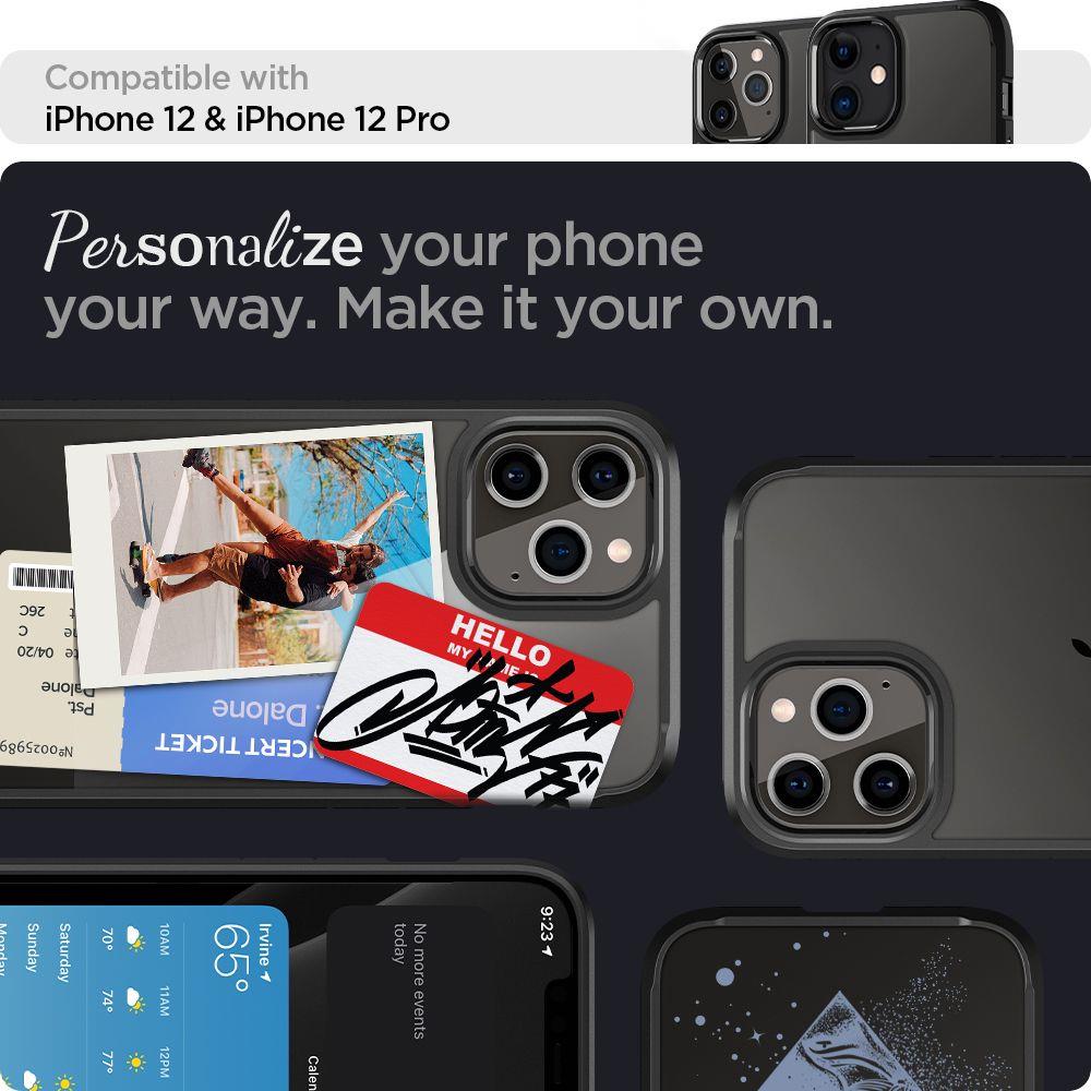 Spigen iPhone 12 / iPhone 12 Pro Ultra Hybrid Σκληρή Θήκη με Πλαίσιο Σιλικόνης - Matte Black