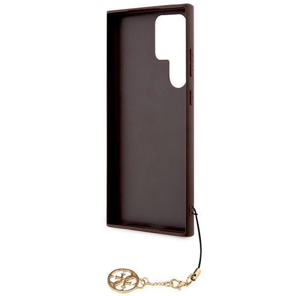 Guess Samsung Galaxy S23 Ultra - 4G Charms Collection Θήκη με Επένδυση Συνθετικού Δέρματος - Brown - GUHCS23LGF4GBR