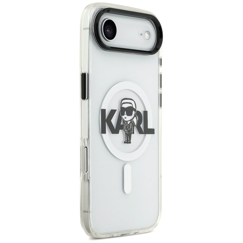 Karl Lagerfeld iPhone Air - IML Karl Sketch Logo MagSafe - Σκληρή Θήκη με Πλαίσιο Σιλικόνης - Clear - KLHMP17MHGKIGKBT