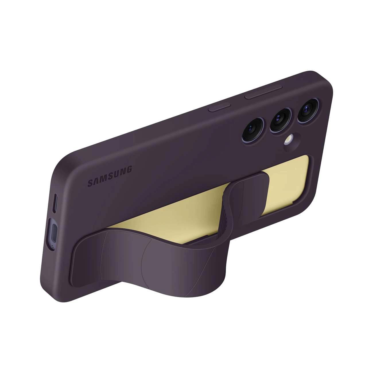 Samsung Standing Grip - Samsung Galaxy S24 Θήκη Σιλικόνης με Finger Holder / Stand - Dark Violet - EF - GS921CEEGWW