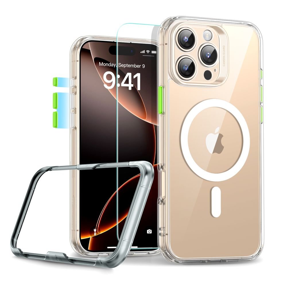 ESR iPhone 16 Pro Max - Classic Pro Halolock - Σετ με 1 Αντιχαρακτικό Γυαλί Οθόνης και Θήκη MagSafe - Διάφανη