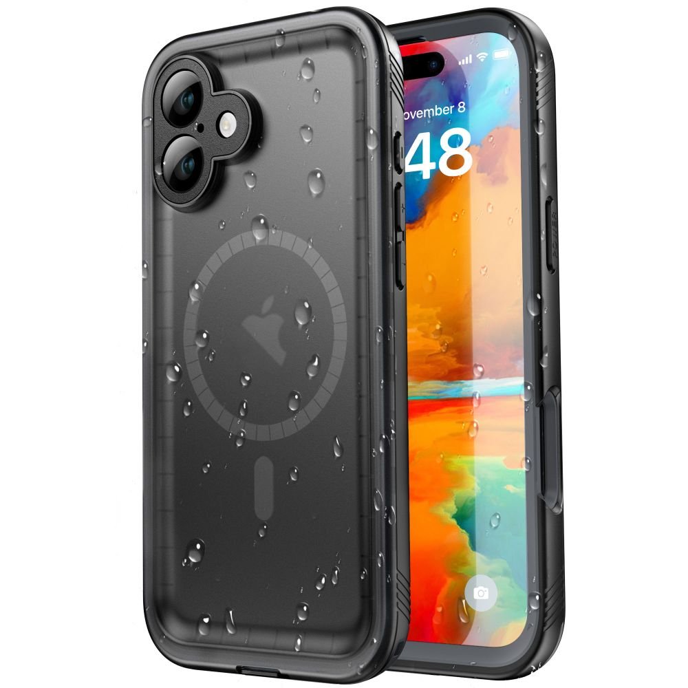 Tech - Protect iPhone 16 Shellbox IP68 Αδιάβροχη Θήκη με Κορδόνι και MagSafe - Black