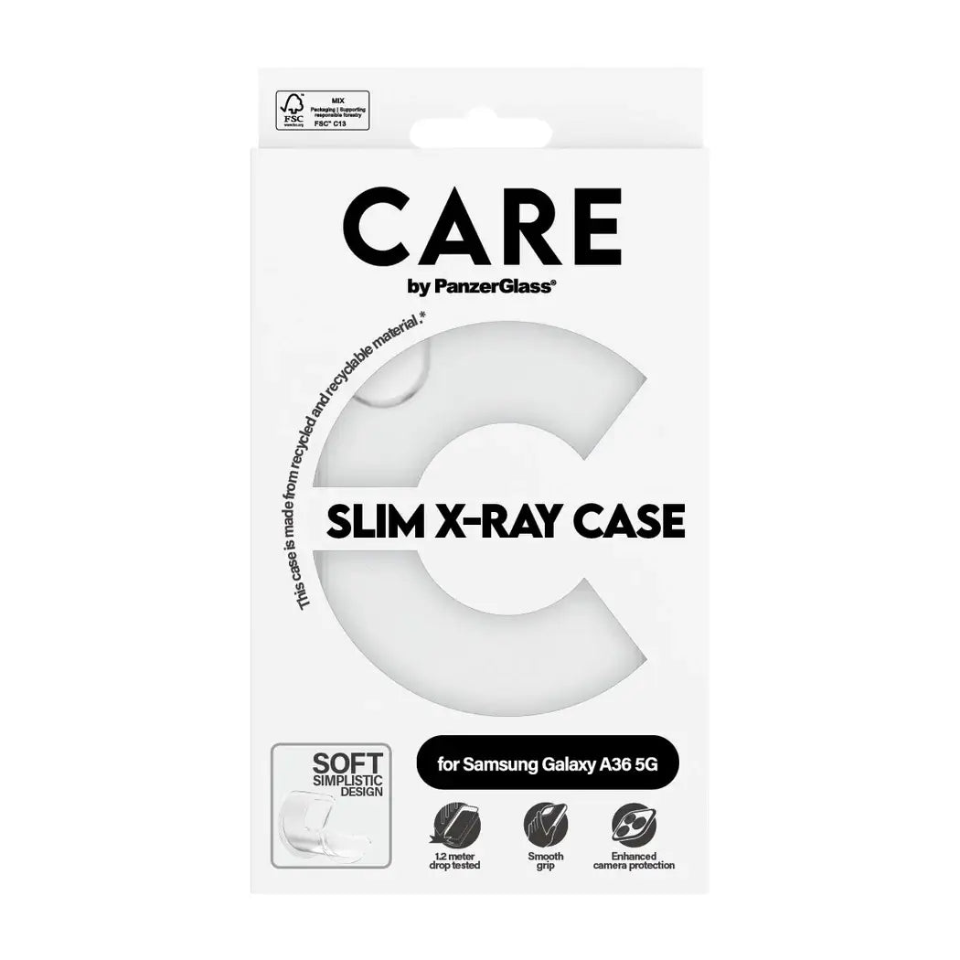 Care by PanzerGlass Samsung Galaxy A36 5G Fashion X - Ray Λεπτή Θήκη από Ανακυκλωμένο Πλαστικό - Διάφανη
