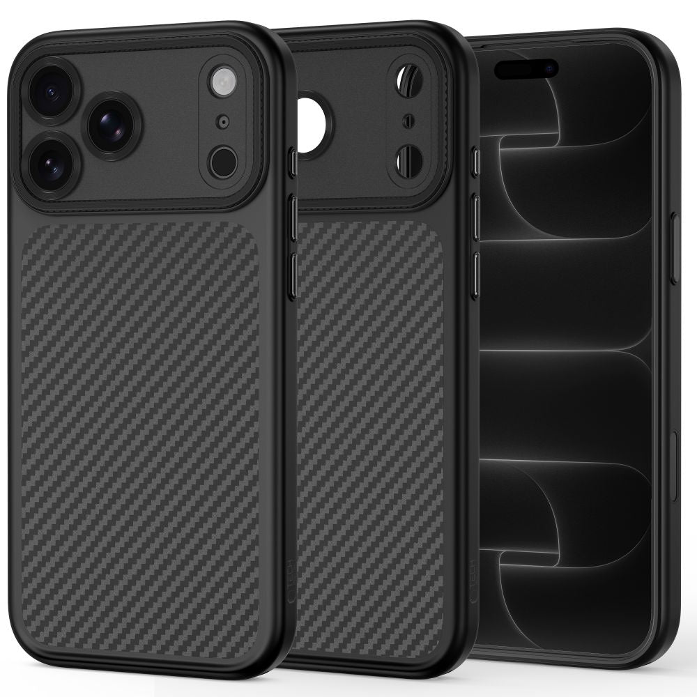 Tech-Protect iPhone 18 Pro / iPhone 17 Pro - Σκληρή Θήκη με Πλαίσιο Σιλικόνης MagSafe - MagCam - Carbon Black