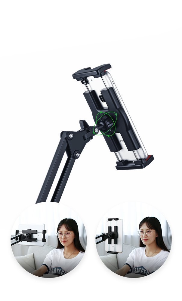 Ugreen LP142 Βάση Στήριξης Κινητών και Tablet με Ρυθμιζόμενο Βραχίονα - Black