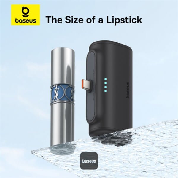 Baseus Compact Series Type - C - PowerBank 5000mAh 20W με Καλώδιο Type - C to Type - C - Black - P10068306113 - 00