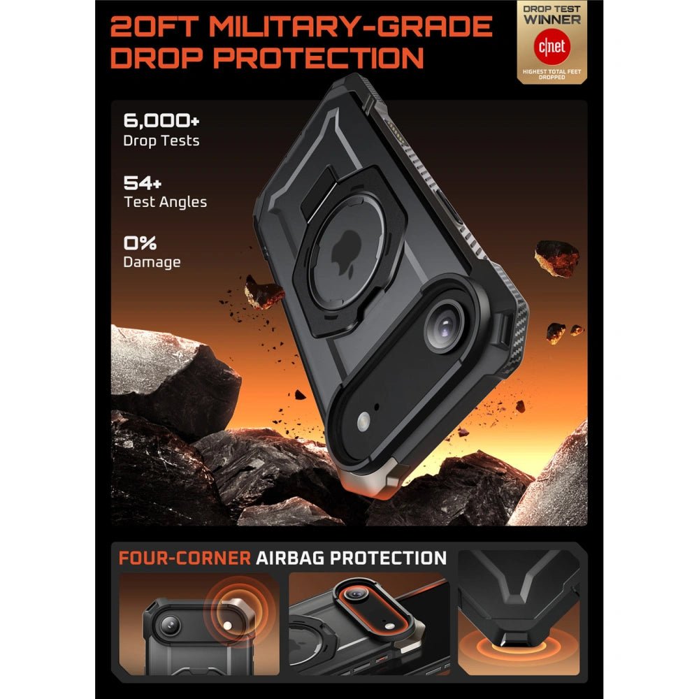 Supcase iPhone Air - UB Grip Mag - Σκληρή Θήκη με MagSafe και Stand - Black