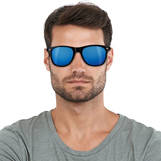 Navaris Unisex Γυαλιά Ηλίου - UV400 - Black / Blue - 40731.01.04