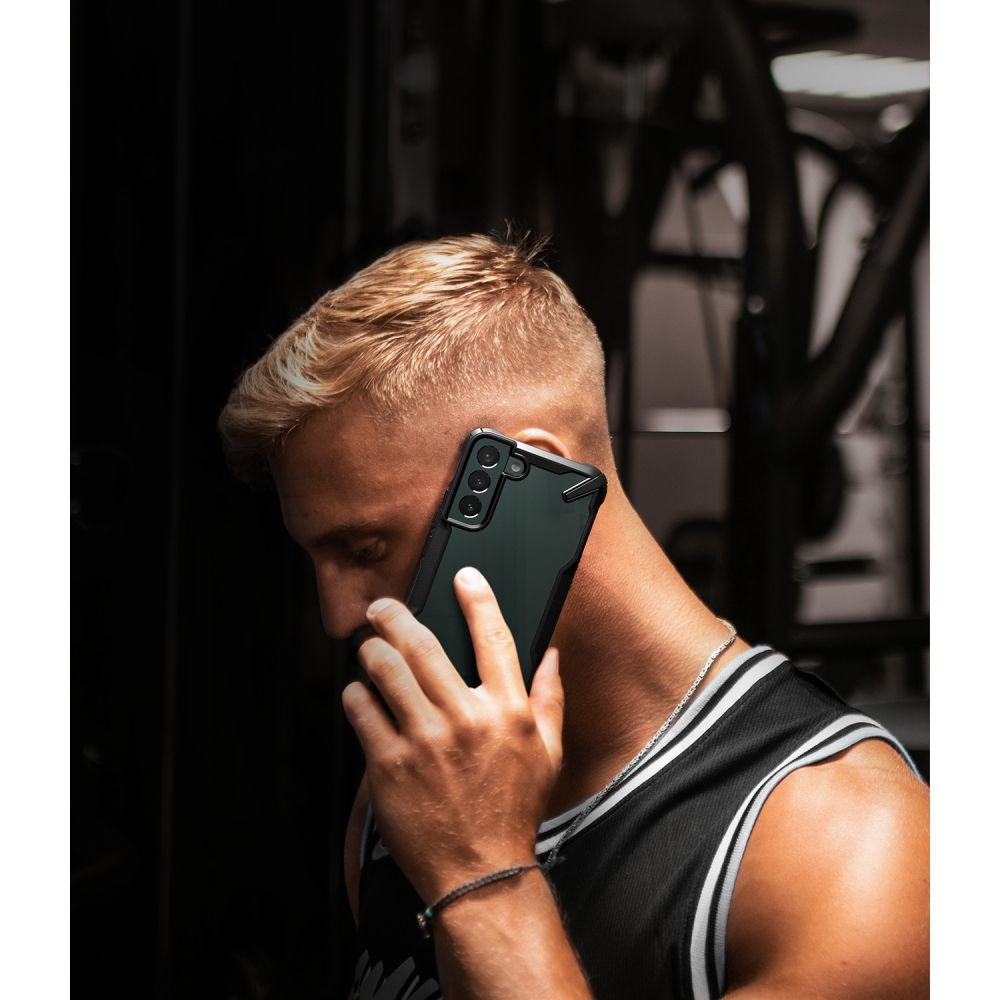 Ringke Samsung Galaxy S22 Plus Fusion X Σκληρή Θήκη με Πλαίσιο Σιλικόνης - Black - Διάφανη