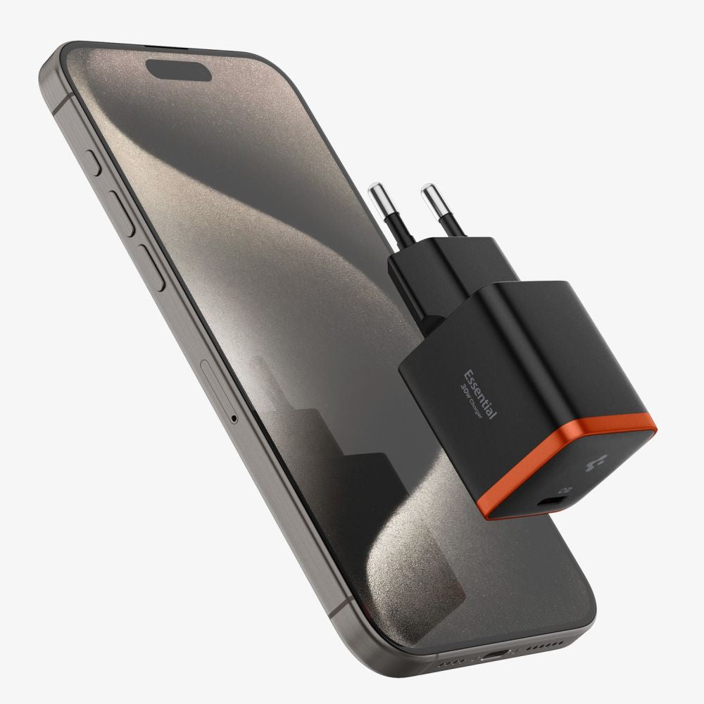 Spigen EE301EU ArcStation Essential 30W Οικιακός Φορτιστής Γρήγορης Φόρτισης με Θύρα Type - C - Black