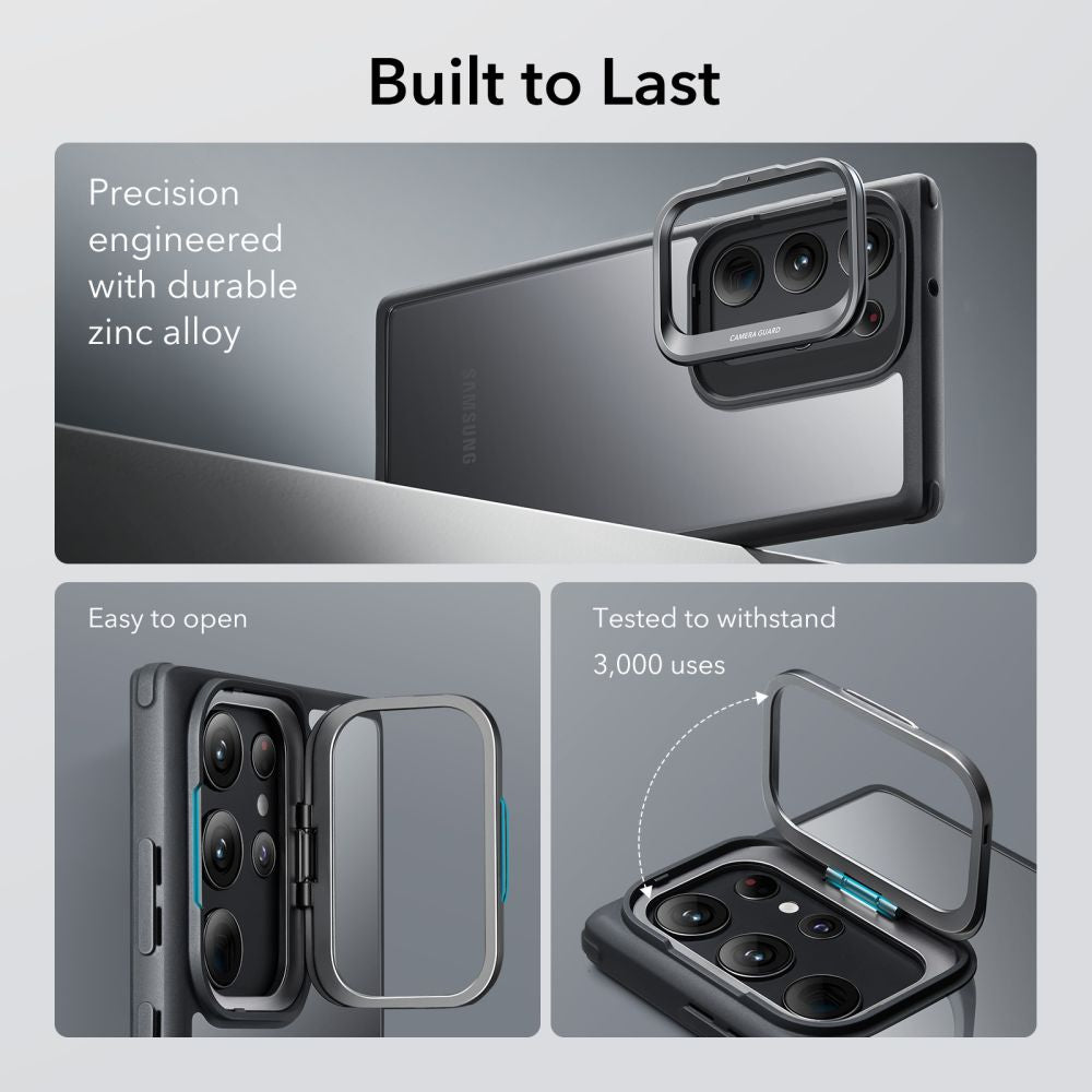 ESR Samsung Galaxy S23 Ultra Classic Kickstand Σκληρή Θήκη με Πλαίσιο Σιλικόνης και Stand - Διάφανη / Black