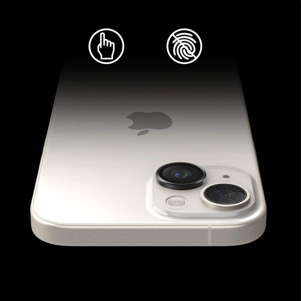 Ringke iPhone 15 / iPhone 15 Plus Lens Frame Glass Αντιχαρακτικό Γυαλί για την Κάμερα - Black
