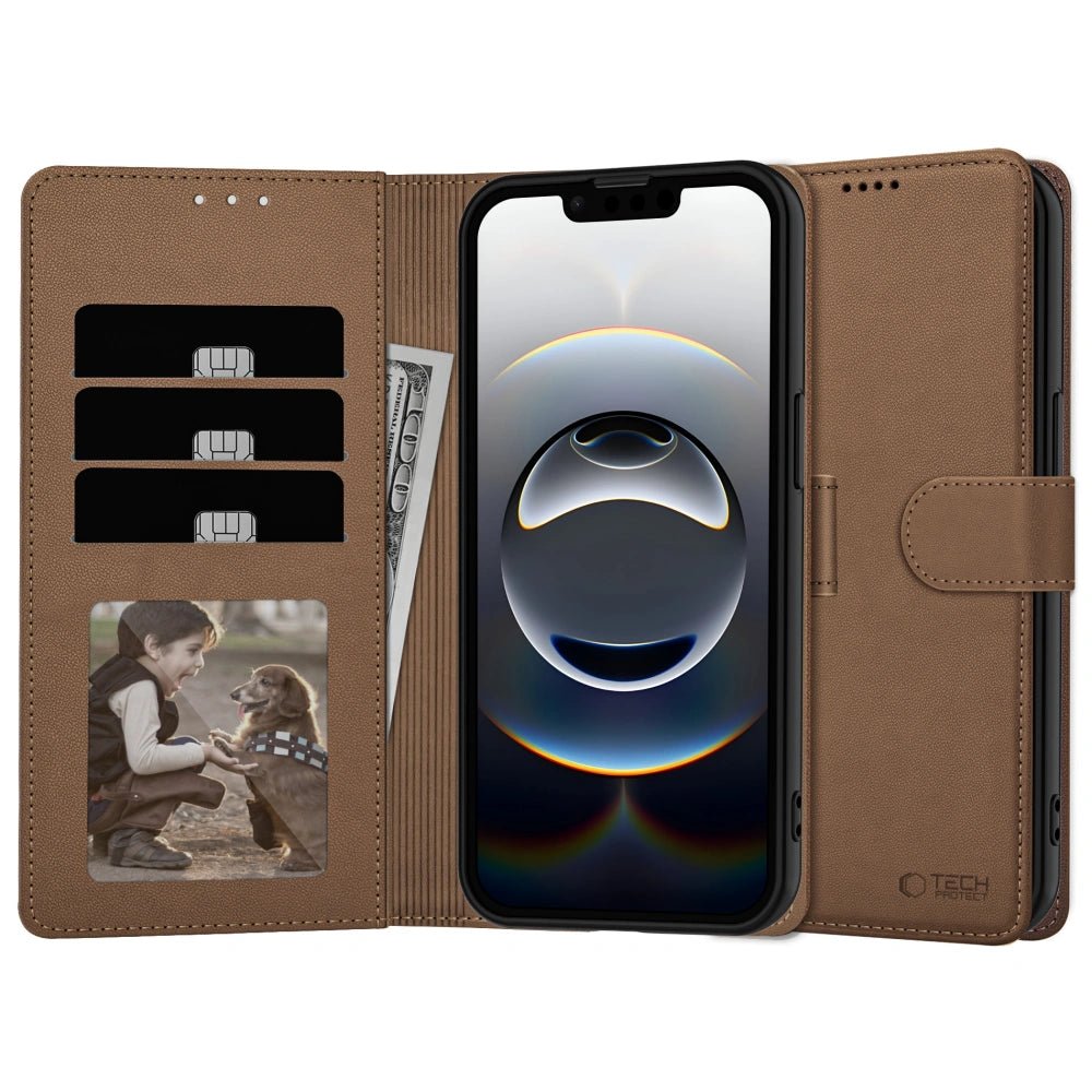 Tech - Protect Samsung Galaxy A56 5G Θήκη Πορτοφόλι Stand από Δερματίνη - Brown