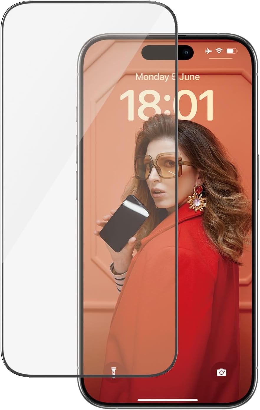 PanzerGlass iPhone 15 Pro Ultra - Wide Fit Easy Aligner Full Screen Αντιχαρακτικό Γυαλί Οθόνης - Black