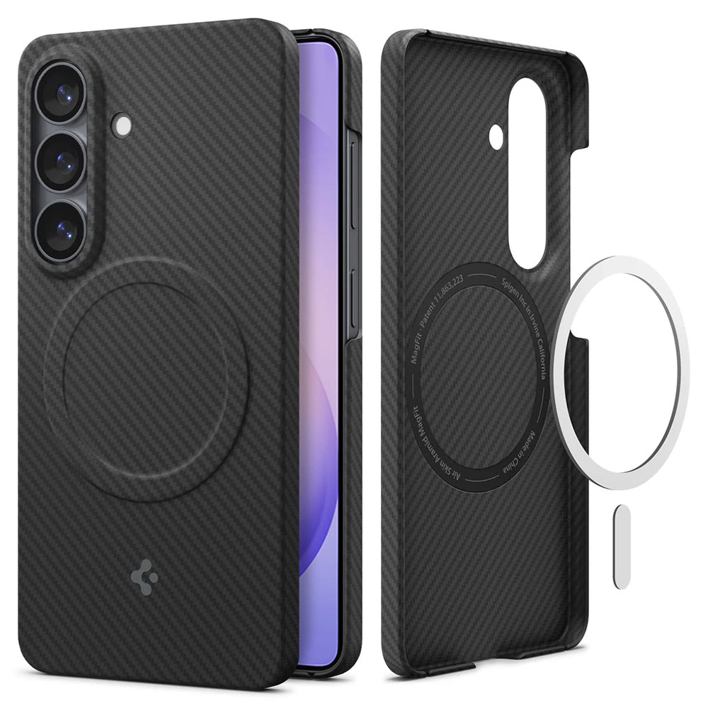 Spigen Samsung Galaxy S26 Plus - Σκληρή Θήκη Aramid Fiber με MagSafe - AirSkin Aramid Mag - Black