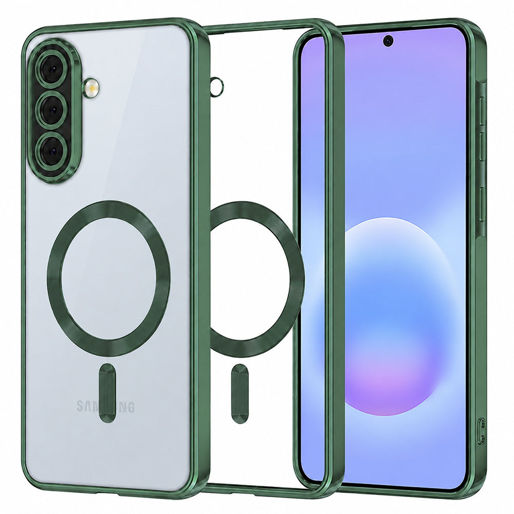 Techsuit Samsung Galaxy A57 5G - Θήκη Σιλικόνης - Luxury Crystal MagSafe - Deep Green