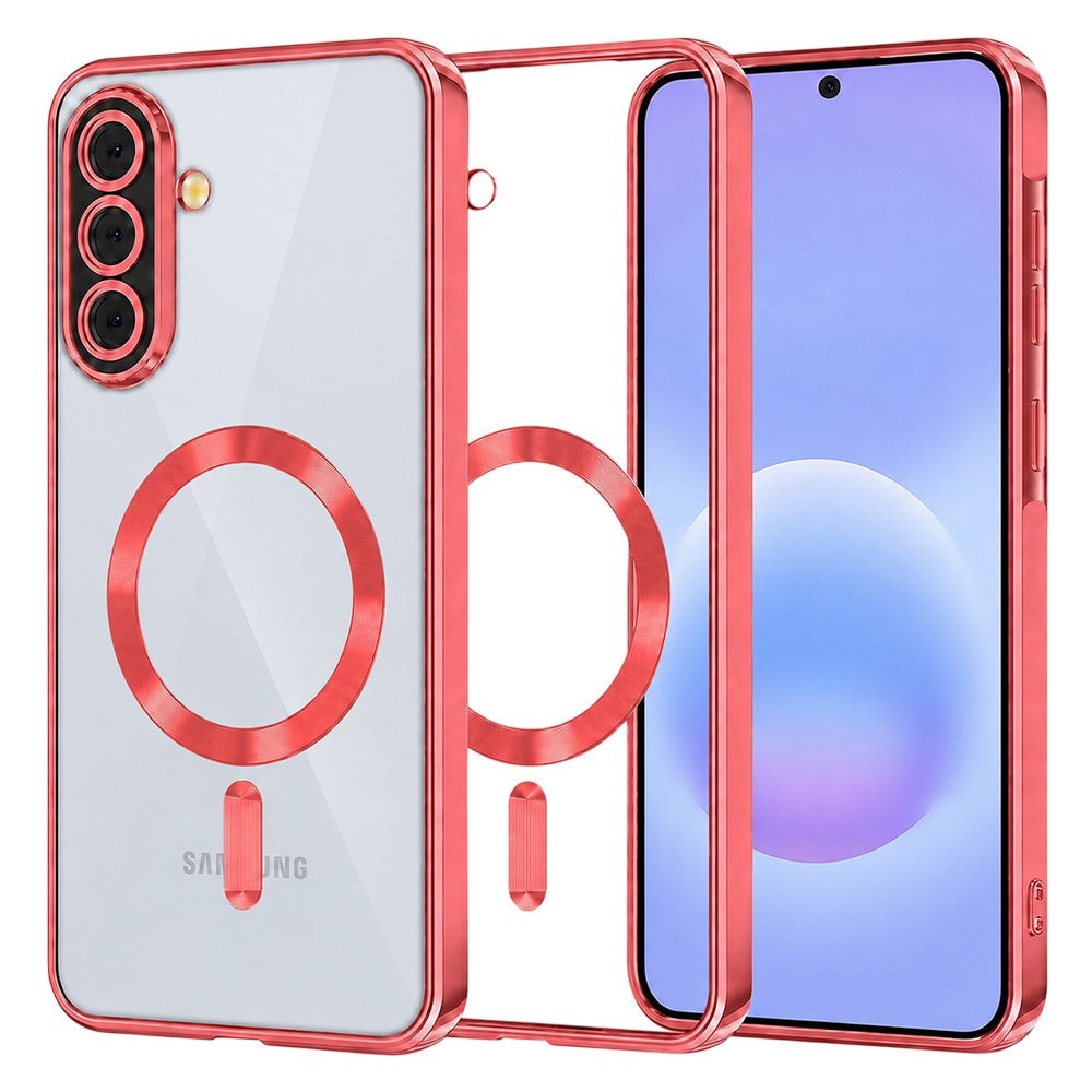 Techsuit Samsung Galaxy A57 5G - Θήκη Σιλικόνης - Luxury Crystal MagSafe - Red