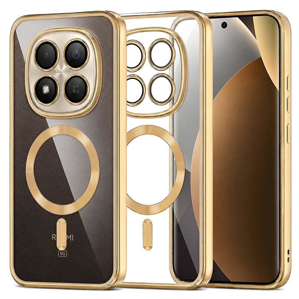 Techsuit Xiaomi Redmi Note 15 Pro Plus 5G / Poco M8 Pro 5G - Θήκη Σιλικόνης - Luxury Crystal MagSafe - Gold