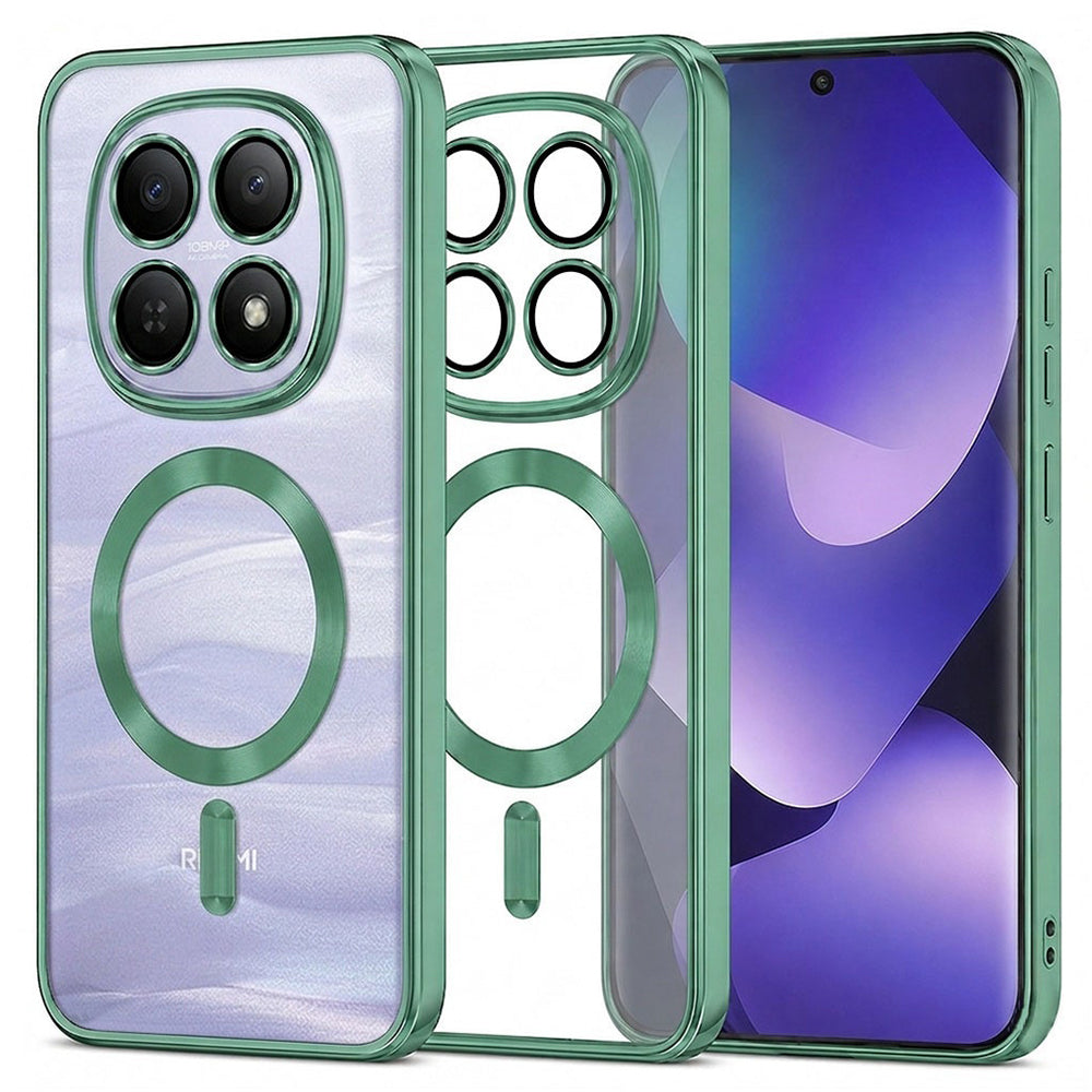 Techsuit Xiaomi Redmi Note 15 5G / Note 15 4G / Poco M8 5G - Θήκη Σιλικόνης - Luxury Crystal MagSafe - Light Green