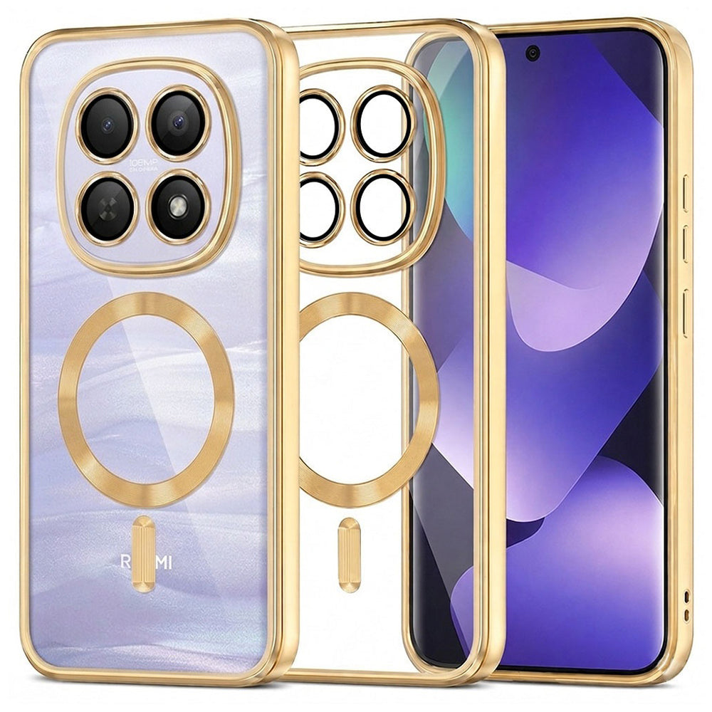 Techsuit Xiaomi Redmi Note 15 5G / Note 15 4G / Poco M8 5G - Θήκη Σιλικόνης - Luxury Crystal MagSafe - Gold