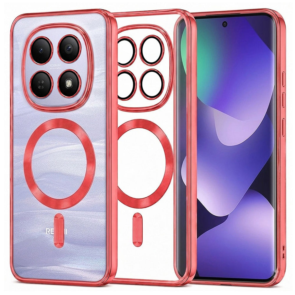 Techsuit Xiaomi Redmi Note 15 5G / Note 15 4G / Poco M8 5G - Θήκη Σιλικόνης - Luxury Crystal MagSafe - Red