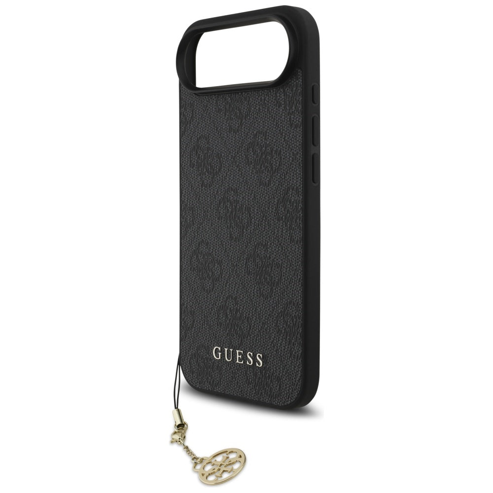 Guess iPhone Air - 4G Charms Collection MagSafe - Θήκη με Επένδυση Συνθετικού Δέρματος - Black - GUHMP17MGF4GCK