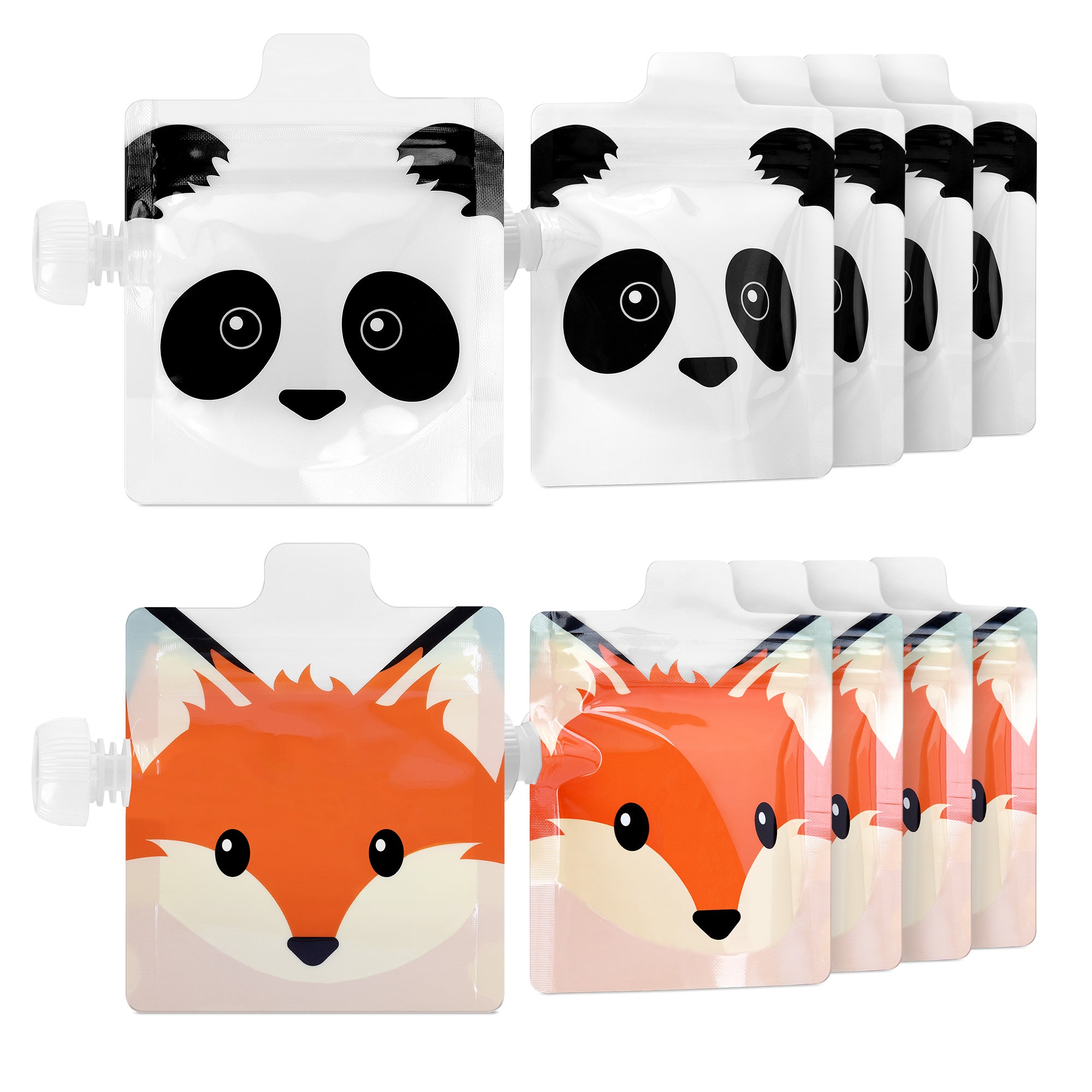 Navaris Επαναχρησιμοποιούμενα Σακουλάκια Φαγητού - White / Black / Orange - 51976.01