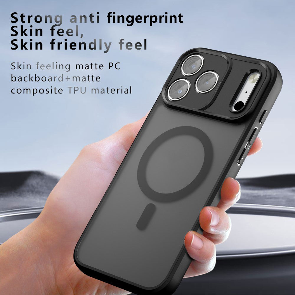 Techsuit iPhone 18 Pro Max / iPhone 17 Pro Max - Σκληρή Θήκη με Πλαίσιο Σιλικόνης και MagSafe - PureFrost - Frosted Black