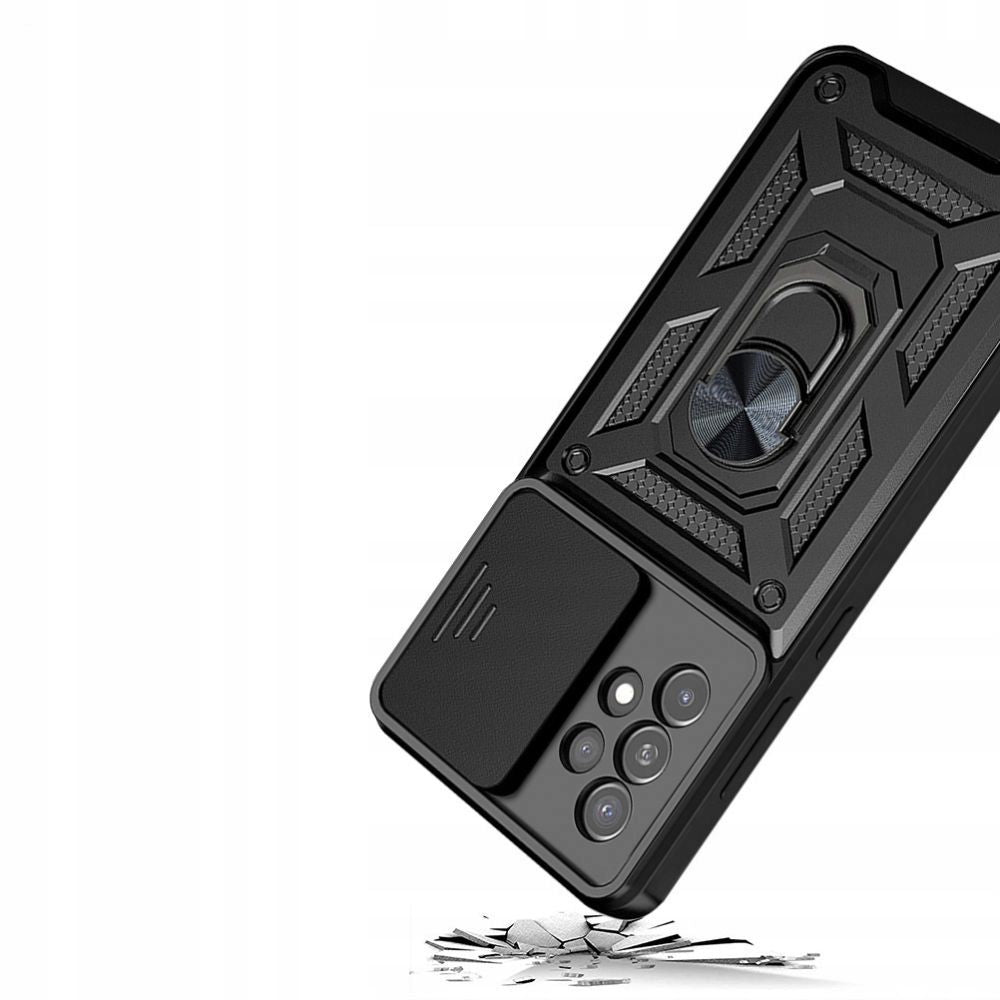 Tech - Protect Samsung Galaxy A23 5G Camshield Pro Σκληρή Θήκη με Πλαίσιο Σιλικόνης και Δαχτυλίδι Συγκράτησης - Black