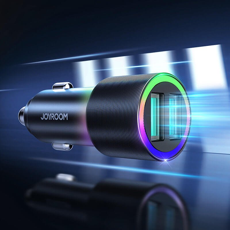 Joyroom JR - CL10 Car Charger Φορτιστής Κινητών στο Αυτοκίνητο με 2 Θύρες USB 24W - Black