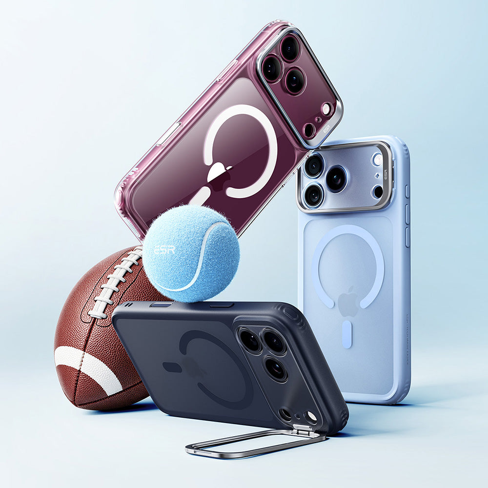 ESR iPhone 18 Pro / iPhone 17 Pro - Σκληρή Θήκη με Πλαίσιο Σιλικόνης και Stand - Classic Hybrid HaloLock Kickstand - Frosted Orange