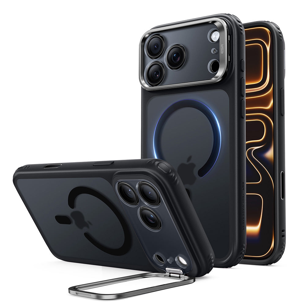 ESR iPhone 18 Pro Max / iPhone 17 Pro Max - Σκληρή Θήκη με Πλαίσιο Σιλικόνης και Stand - Classic Hybrid HaloLock Kickstand - Frosted Black