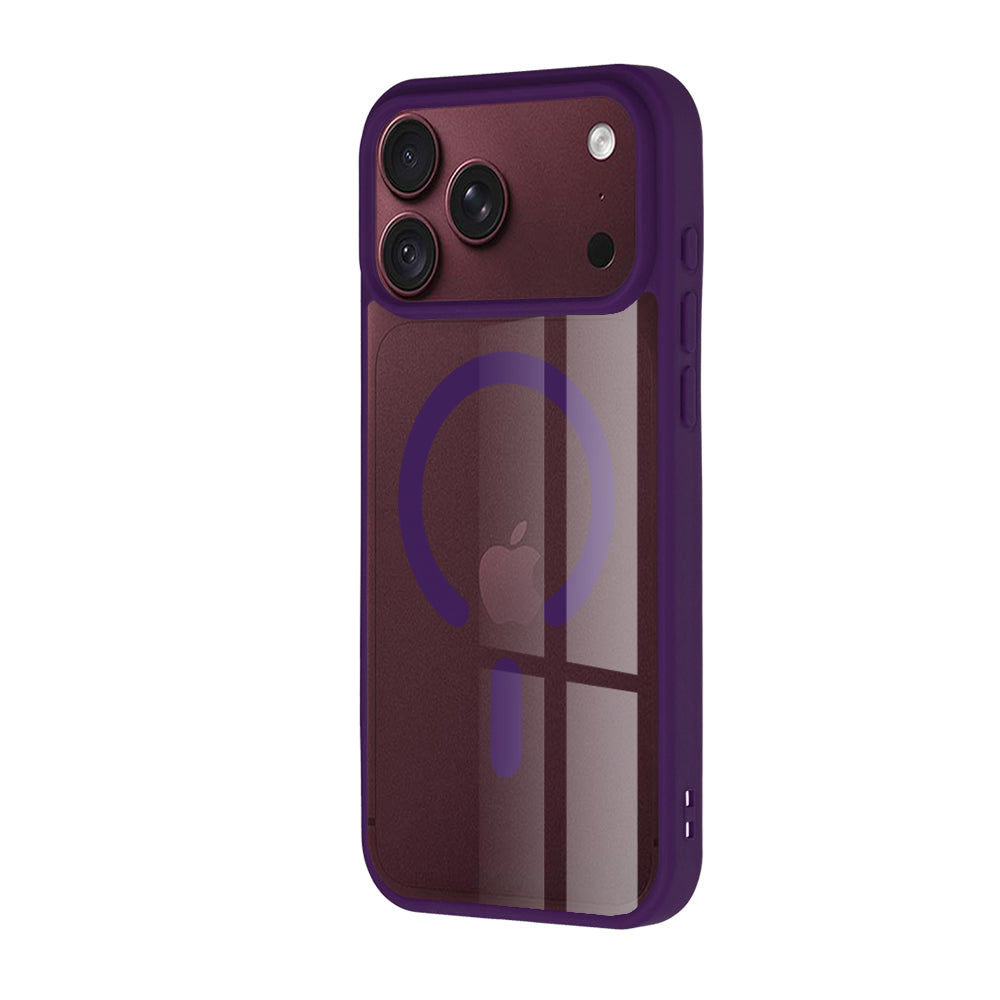 Techsuit iPhone 18 Pro Max / iPhone 17 Pro Max - Σκληρή Θήκη MagSafe με Πλαίσιο Σιλικόνης - MagSafe Pro - Purple