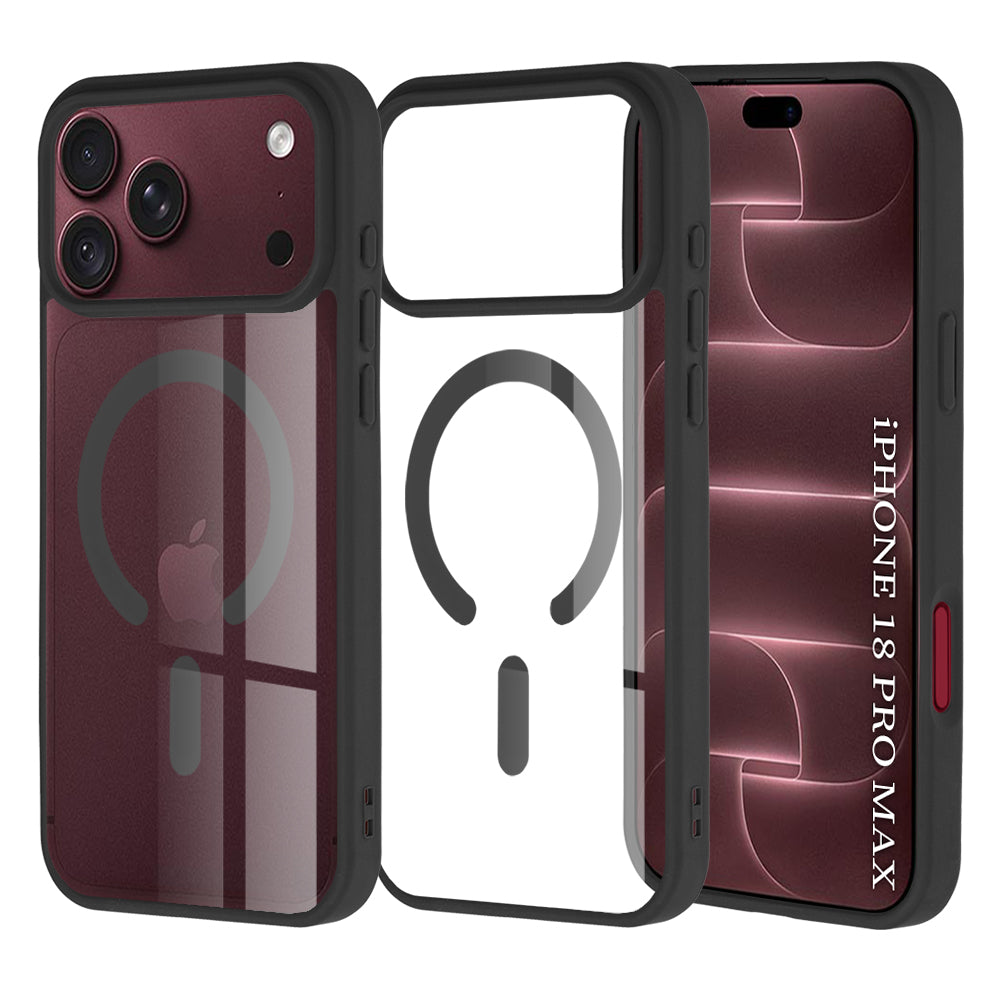 Techsuit iPhone 18 Pro Max / iPhone 17 Pro Max - Σκληρή Θήκη MagSafe με Πλαίσιο Σιλικόνης - MagSafe Pro - Black