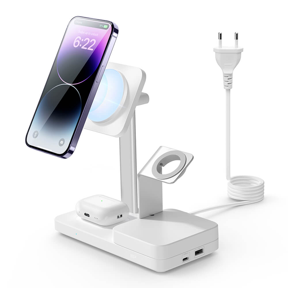 ESR Premium 5in1 HaloLock Ασύρματος Μαγνητικός Φορτιστής MagSafe 65W - White