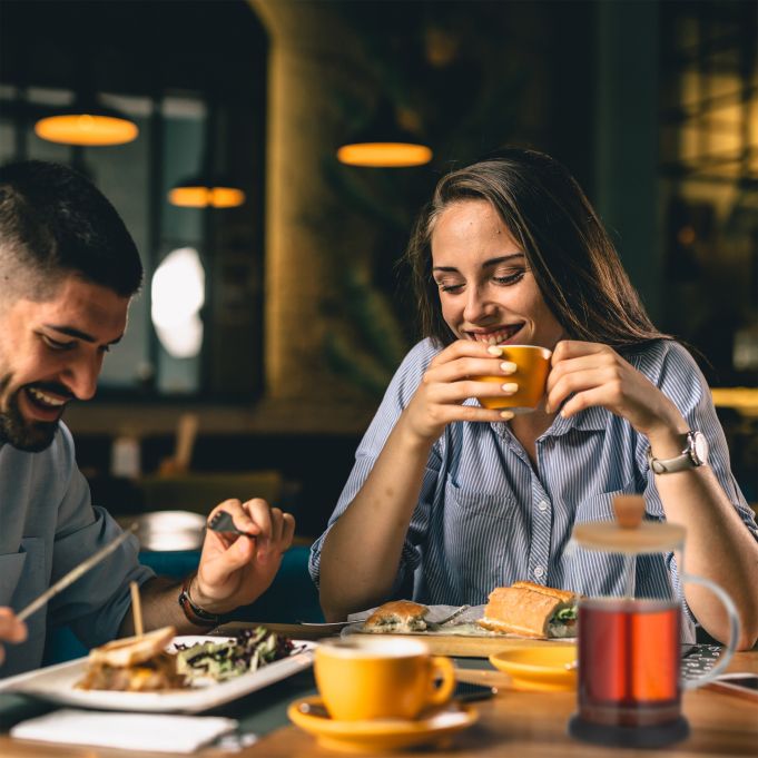 Relaxdays Γαλλική Καφετιέρα με Καπάκι από Bamboo - 600ml - Διάφανη / Natural - 4052025978846