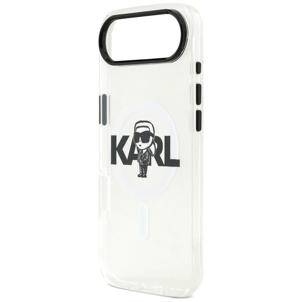 Karl Lagerfeld iPhone Air - IML Karl Sketch Logo MagSafe - Σκληρή Θήκη με Πλαίσιο Σιλικόνης - Clear - KLHMP17MHGKIGKBT