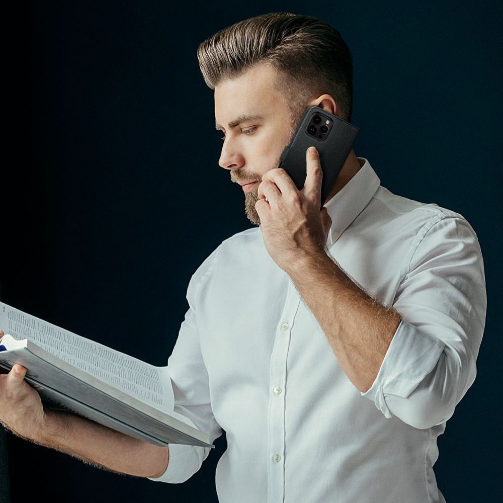Tech - Protect iPhone 15 Θήκη Πορτοφόλι Stand από Δερματίνη με Αποσπώμενη θήκη MagSafe - Black