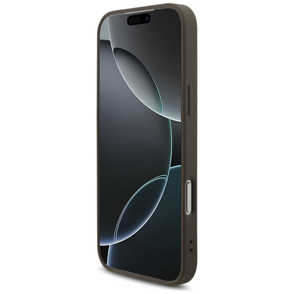 Guess iPhone 17 Pro Max - 4G Big Logo - Σκληρή Θήκη με Πλαίσιο Σιλικόνης και Επένδυση Συνθετικού Δέρματος - Brown - GUHCP17X4GMGBR