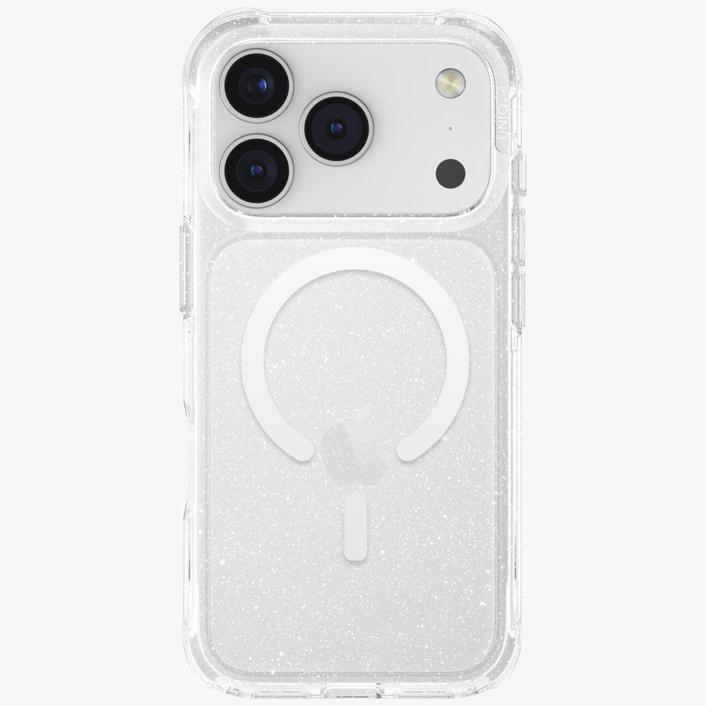 Uniq iPhone 17 Pro - LifePro Xtreme Magclick - Σκληρή Θήκη με Πλαίσιο Σιλικόνης και MagSafe - Clear / Glitter