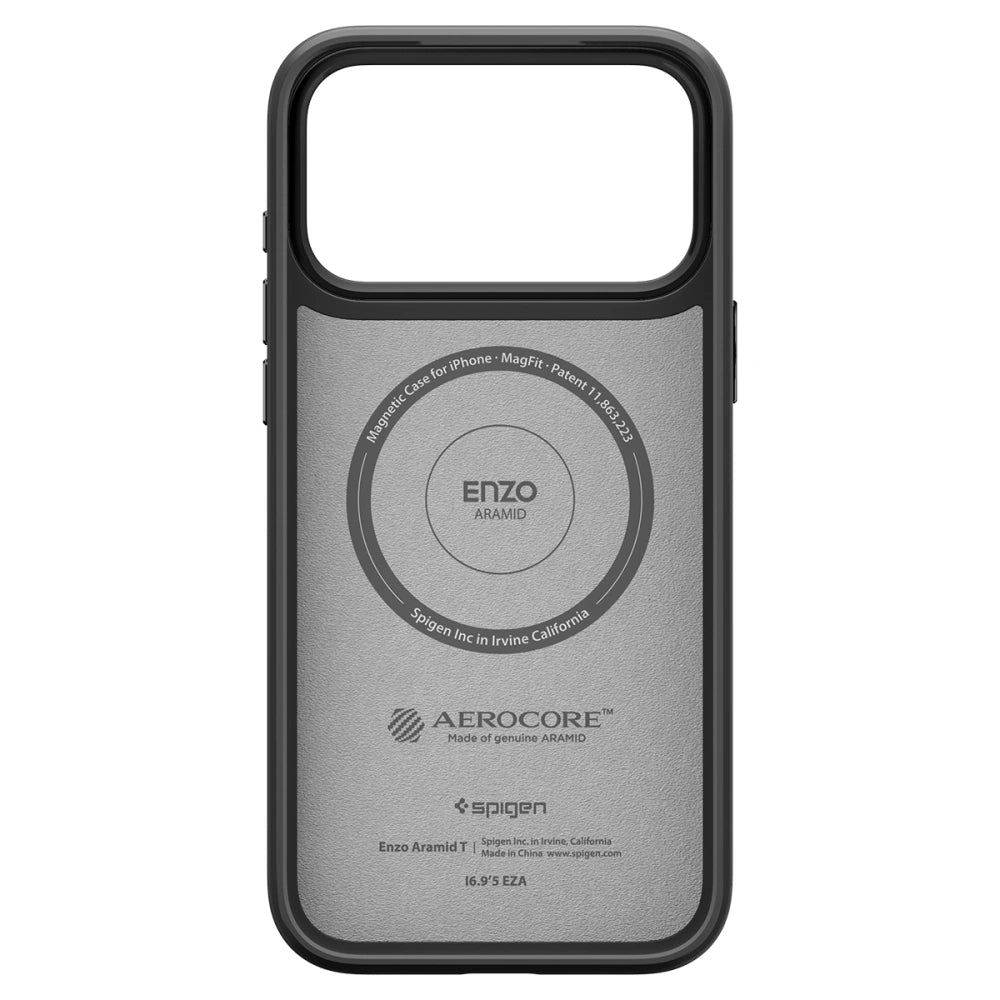 Spigen iPhone 17 Pro - Enzo Aramid T Mag - Σκληρή Θήκη Aramid Fiber με MagSafe - Black