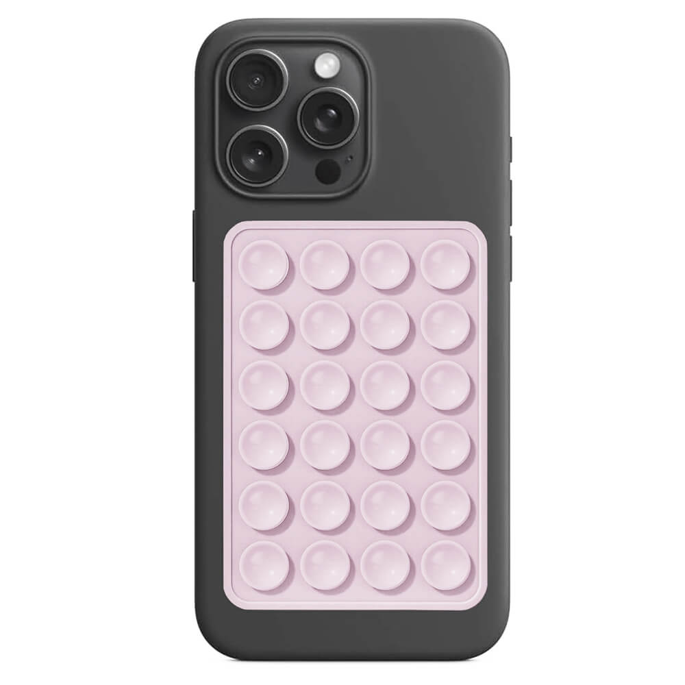 Techsuit Phone Holder Αξεσουάρ Στερέωσης Κινητού με Ενσωματωμένες Βεντούζες - Light Pink