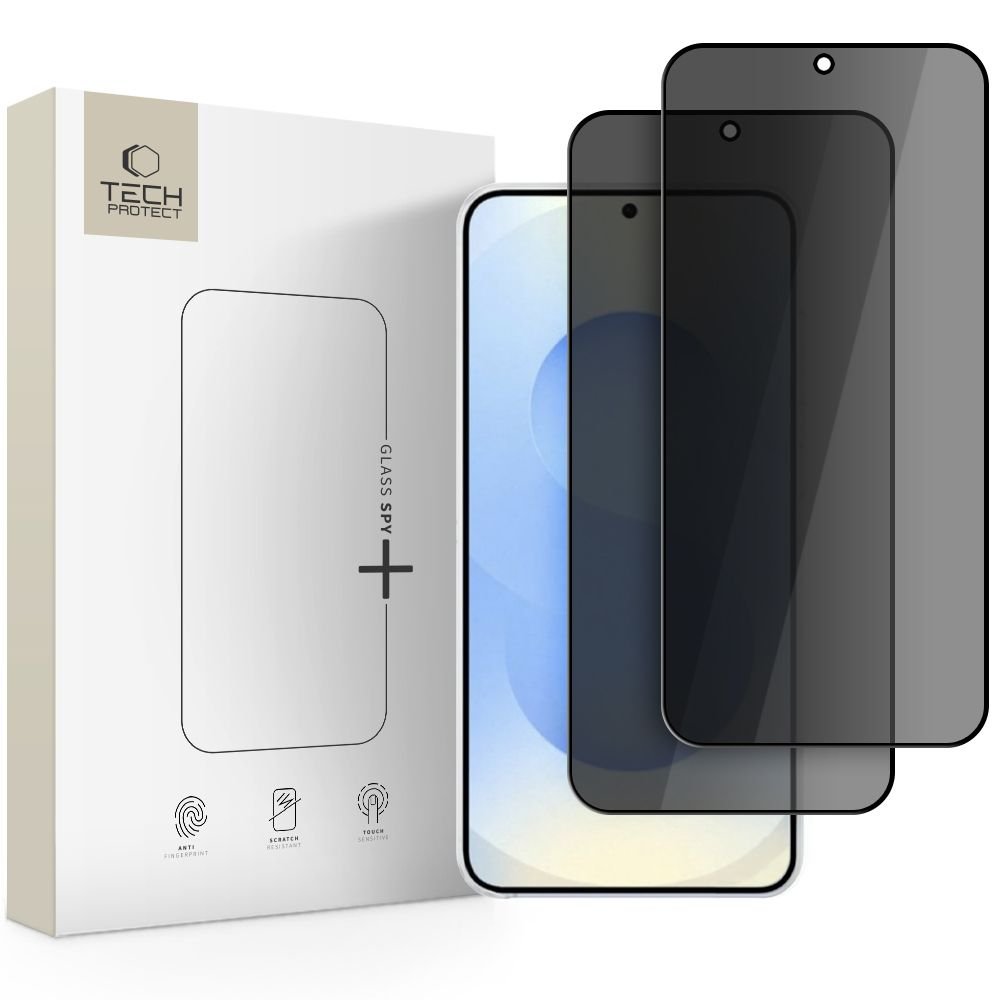 Tech - Protect Samsung Galaxy S26 Plus - Full Screen Αντιχαρακτικό Γυαλί Οθόνης - Glass Spy+ - 2 Τεμάχια - Privacy