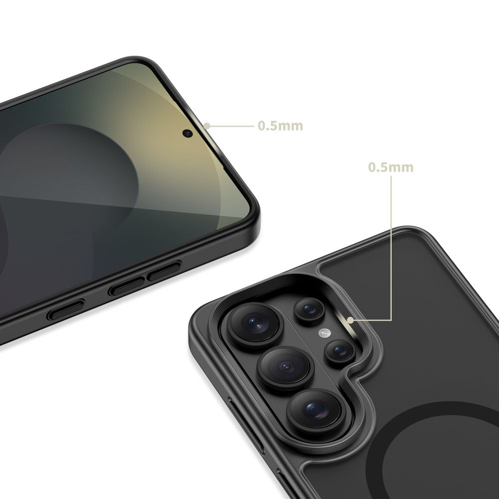Tech - Protect Samsung Galaxy S26 Ultra - Σκληρή Θήκη με Πλαίσιο Σιλικόνης και Σταντ - Magrack MagSafe - Matte Black