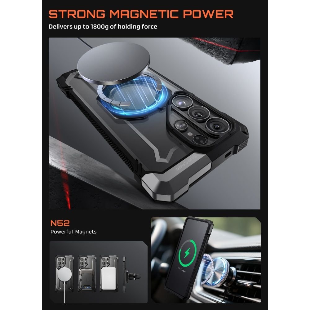 Supcase Samsung Galaxy S26 Ultra - Σκληρή Θήκη με MagSafe και Stand - UB Grip Mag - Black