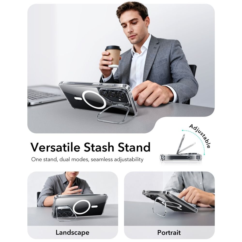 ESR Samsung Galaxy S26 Plus - Σκληρή Θήκη με Πλαίσιο Σιλικόνης και MagSafe - Classic Hybrid Kickstand MagSafe - Clear