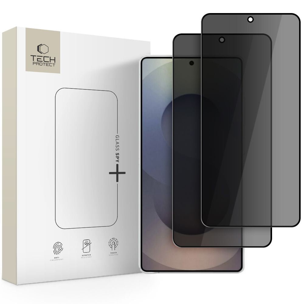 Tech - Protect Samsung Galaxy S26 Ultra - Full Screen Αντιχαρακτικό Γυαλί Οθόνης - Glass Spy+ - 2 Τεμάχια - Privacy