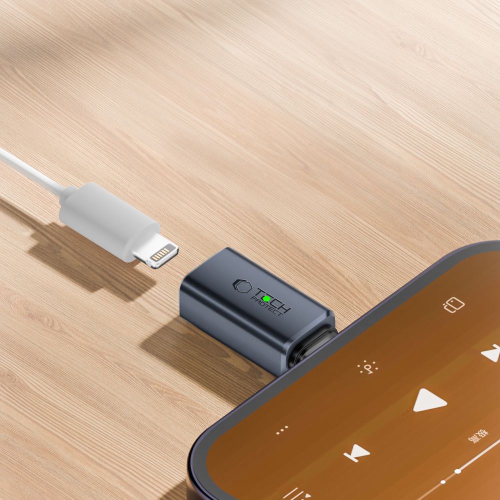 Tech - Protect Ultraboost Audio Adapter - Αντάπτορας Ήχου Type - C to Lightning - Grey
