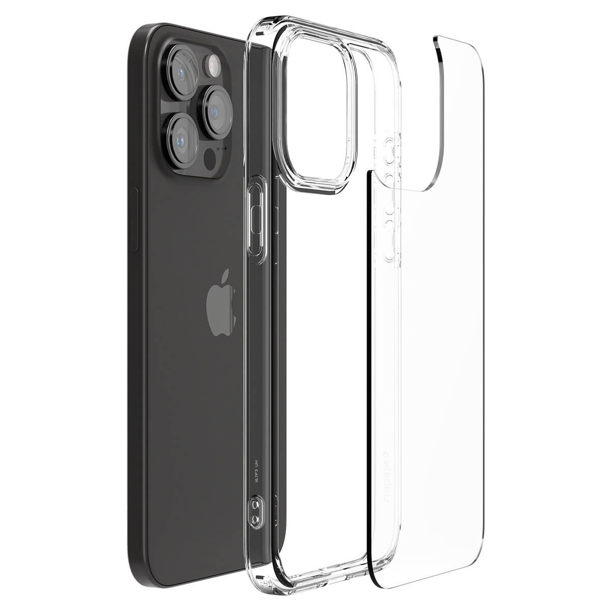 Spigen iPhone 15 Pro Max Crystal Hybrid Σκληρή Θήκη με Πλαίσιο Σιλικόνης - Crystal Clear